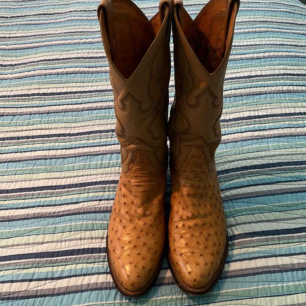 Tony Lama full quill ostrich boots, Great condition